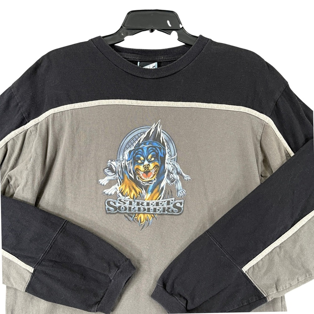Vintage 1990s Top Heavy Street Soldiers Shirt Mens L Rottweiler Graphic Skater